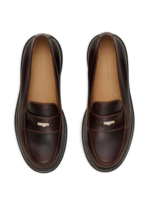 Marc Jacobs leather penny-strap loafers - Brown