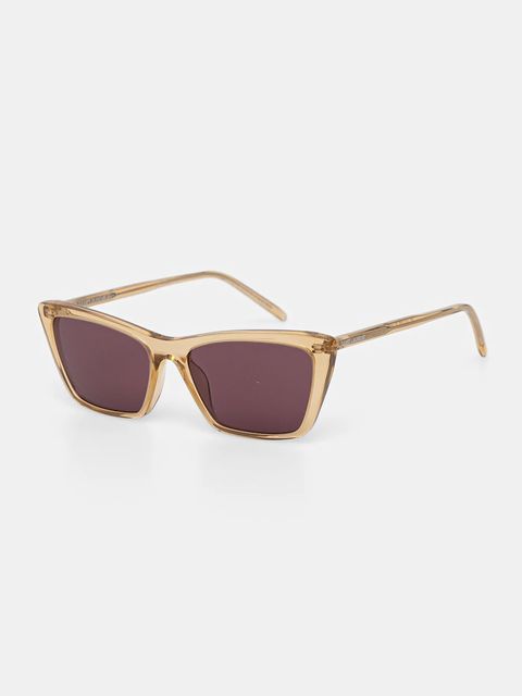 Saint Laurent okulary przeciwsłoneczne damskie kolor beżowy SL 737 MICA THIN