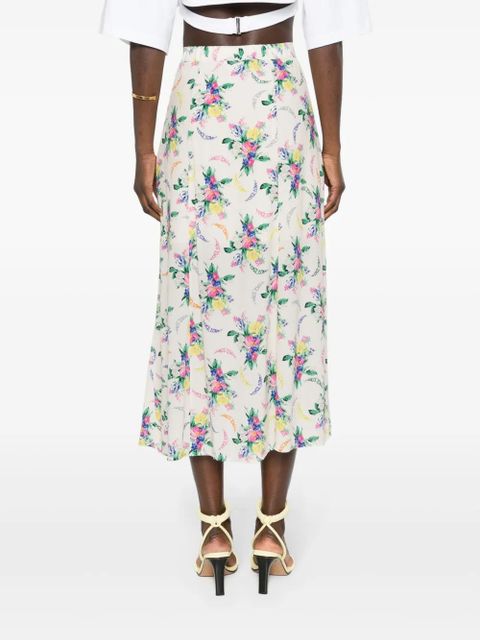 Zadig&Voltaire June floral-print midi skirt - Neutrals