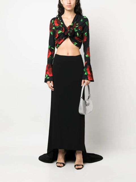 Magda Butrym floor-length asymmetric draped skirt - Black - zdjęcie produktu nr 2