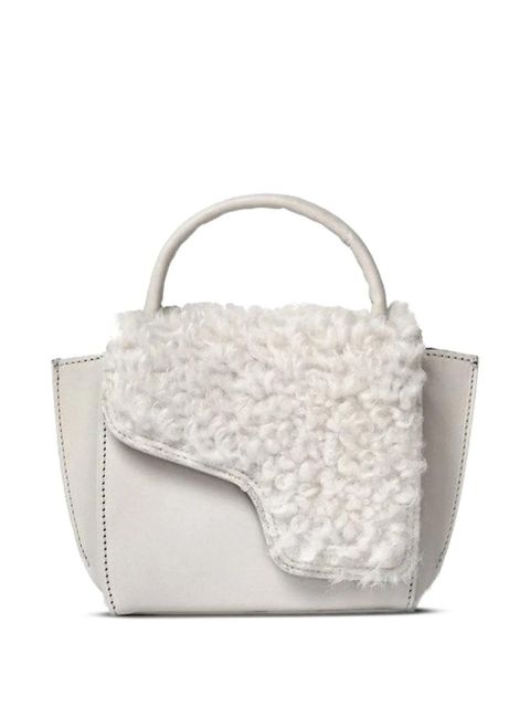 ATP Atelier shearling-panel tote bag - White - zdjęcie produktu nr 1