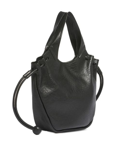 Marni grained leather tote bag - Black