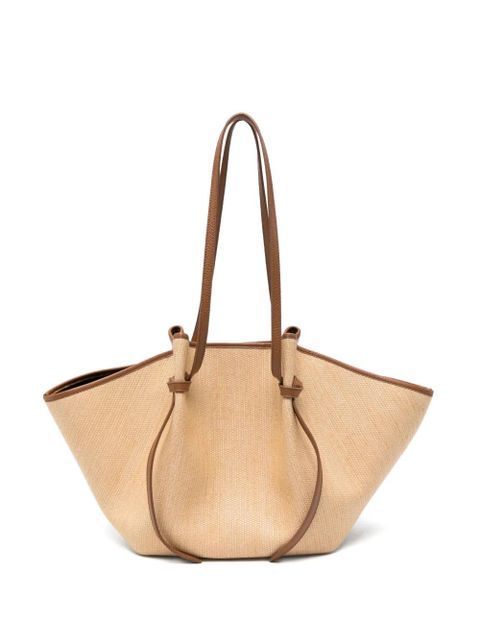 Yuzefi large Mochi leather-trim woven tote bag - Neutrals - zdjęcie produktu nr 1