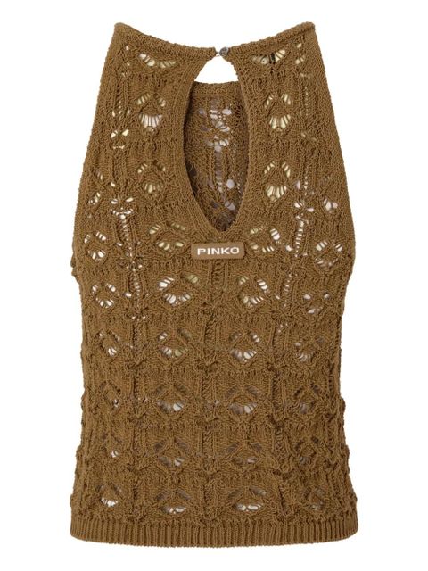 PINKO floral crochet top - Brown - zdjęcie produktu nr 2