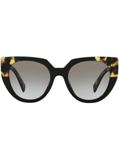 Prada Eyewear cat-eye tortoiseshell-effect sunglasses - Green - zdjęcie produktu nr 1