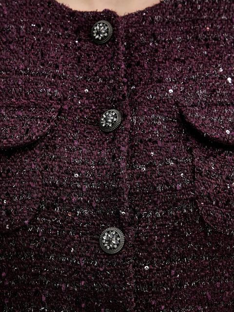 Morgan marynarka kolor bordowy jednorzędowa gładka VIKAVA