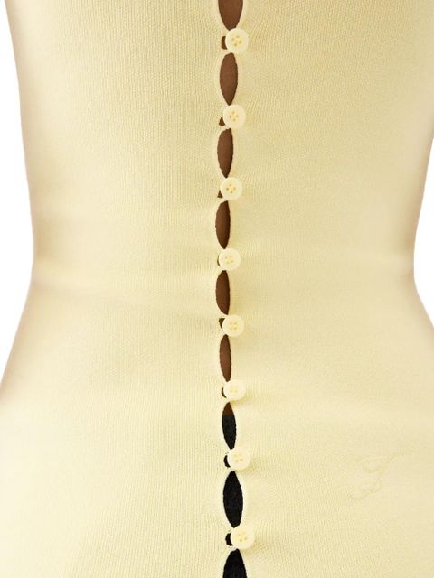 Jacquemus strapless knitted top - Yellow