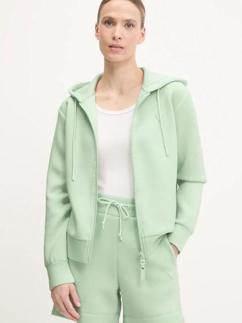 Guess bluza ALLIE damska kolor turkusowy z kapturem z nadrukiem V3RQ11 K7UW2 - zdjęcie produktu nr 1