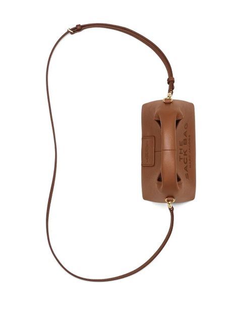 Marc Jacobs The Sack micro leather top-handle tote bag - Brown