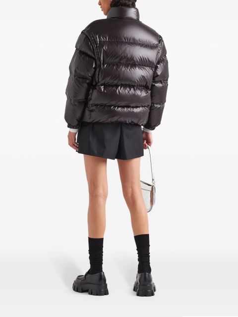 Prada Re-Nylon convertible down jacket - Black