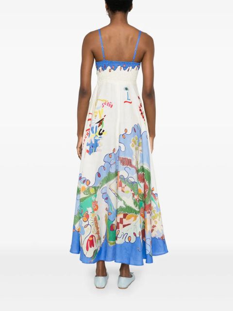 ALEMAIS Nadia maxi dress - Blue