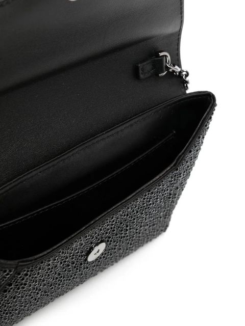 Versace La Medusa crystal envelope clutch - Black