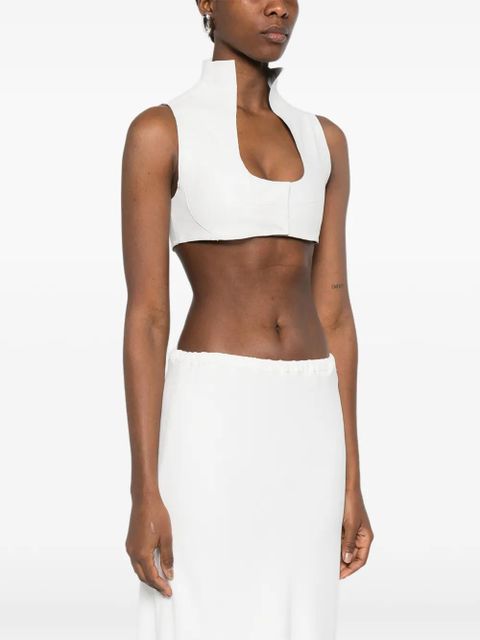 Gimaguas leather top - White