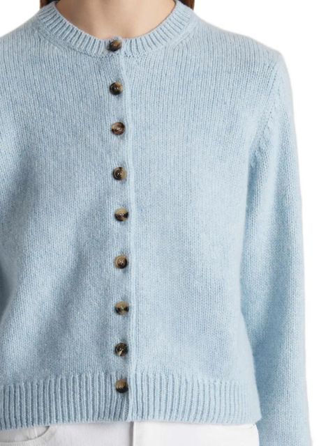 KHAITE Everheart button-front cashmere cardigan - Blue