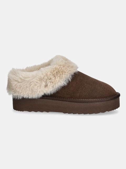 Steve Madden kapcie Snow kolor brązowy 11005021