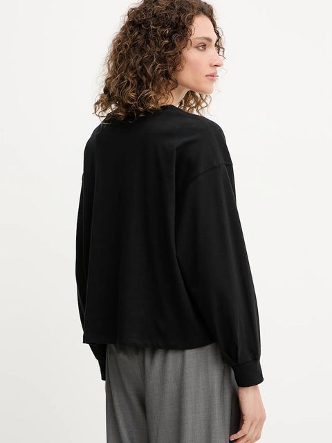 Dkny longsleeve bawełniany kolor czarny DJ5T1488 - zdjęcie produktu nr 2