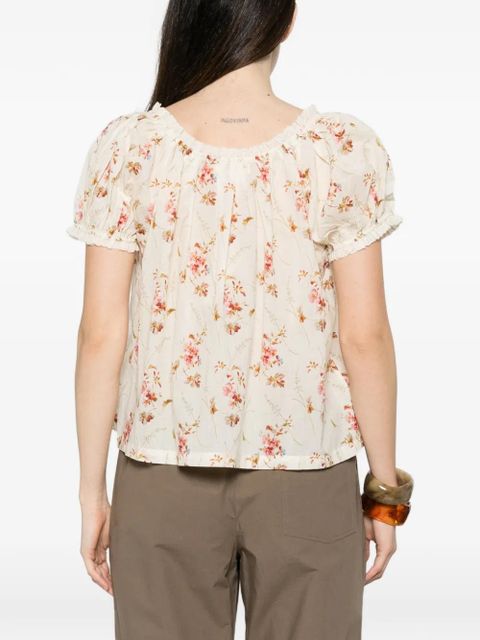 DÔEN Frederica floral-print blouse - Brown