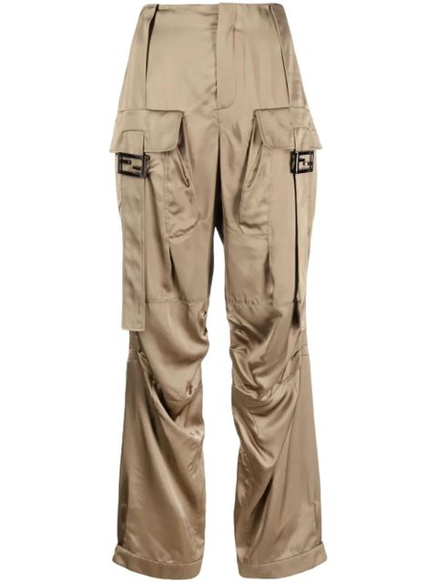 FENDI satin cargo trousers - Brown - zdjęcie produktu nr 1