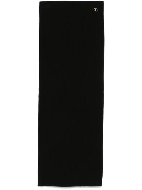 TWINSET ribbed-knit midi skirt - Black - zdjęcie produktu nr 1