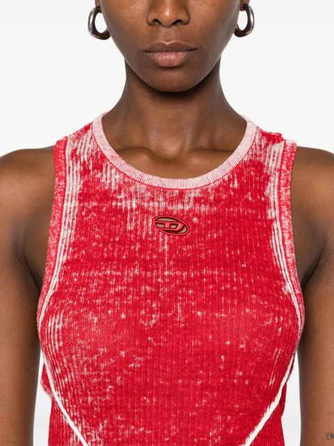 Diesel M-Rab ribbed sleeveless maxi dress - Red