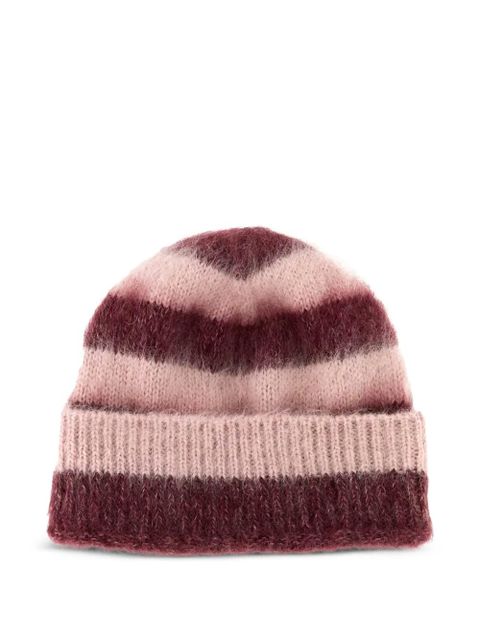 Miu Miu embroidered-logo beanie hat - Pink