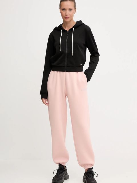 Guess bluza PEONY damska kolor czarny z kapturem gładka V5YQ06 KBSL2 - zdjęcie produktu nr 2