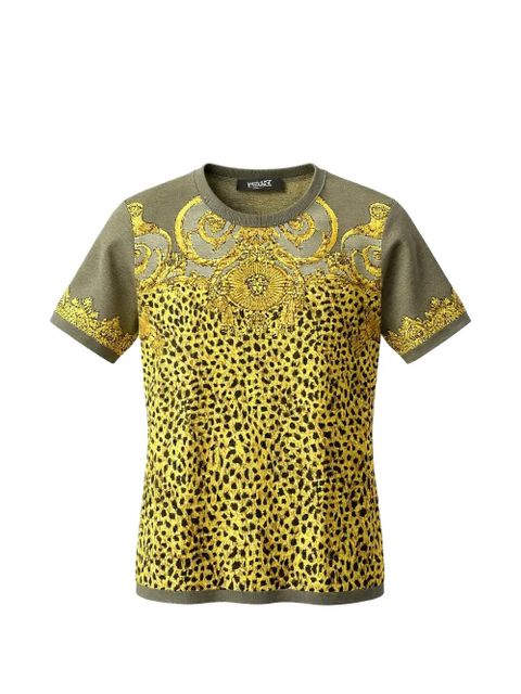 Versace animal-print T-shirt - Yellow - zdjęcie produktu nr 1