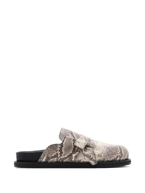 Yuzefi snake-print flat mules - Neutrals - zdjęcie produktu nr 1