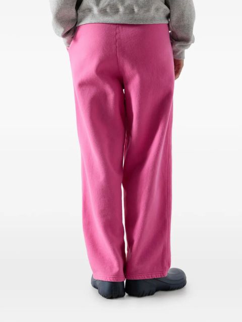 American Vintage Plizzy logo-detail straight cotton track pants - Pink