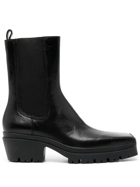 Alexander Wang 55mm square-toe leather boots - Black - zdjęcie produktu nr 1