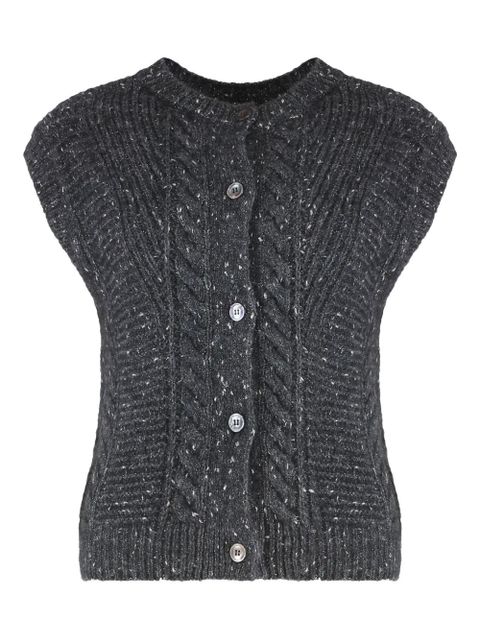 Max Mara Taffy buttoned vest - Grey - zdjęcie produktu nr 1