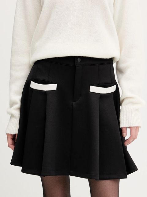 HUGO spódnica kolor czarny mini rozkloszowana 50542759 - zdjęcie produktu nr 1