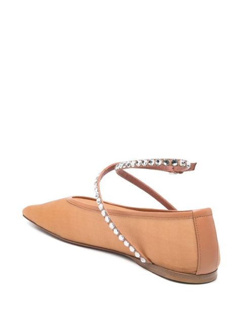 Amina Muaddi Ane ballet flats - Neutrals