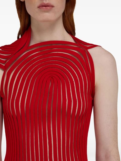 Ferragamo asymmetric mini dress - Red