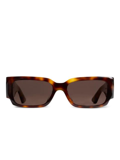 KHAITE rectangle leopard sunglasses - Brown - zdjęcie produktu nr 1