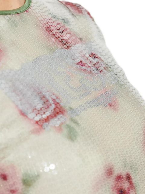 Diesel T-Unkel floral sequin T-shirt - Neutrals