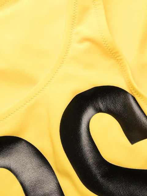 Moschino logo-print swimsuit - Yellow