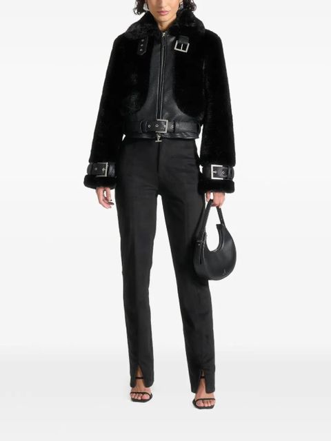 Manière De Voir zipped-cuffs trousers - Black