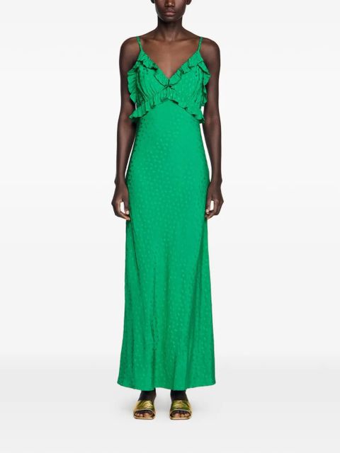 SANDRO ruffled dress - Green - zdjęcie produktu nr 2