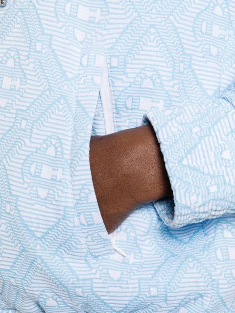 Casablanca patterned hoodie - Blue