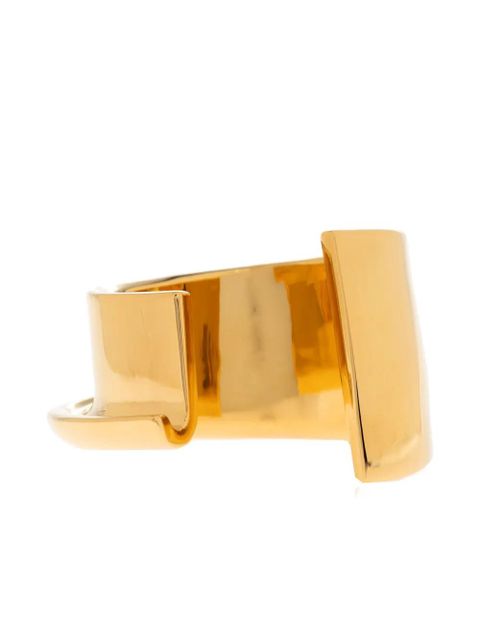 Jacquemus curved gold bracelet - Yellow