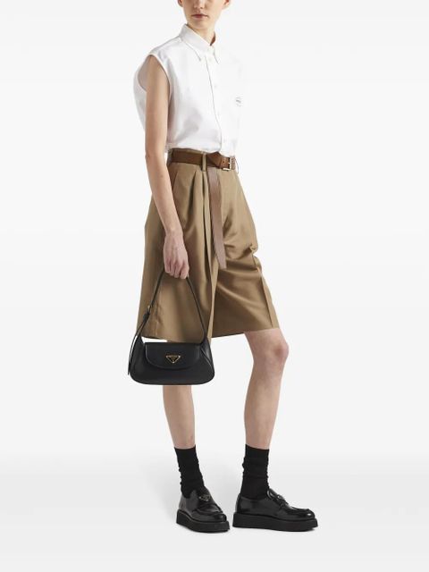 Prada logo-print sleeveless oxford shirt - White - zdjęcie produktu nr 2