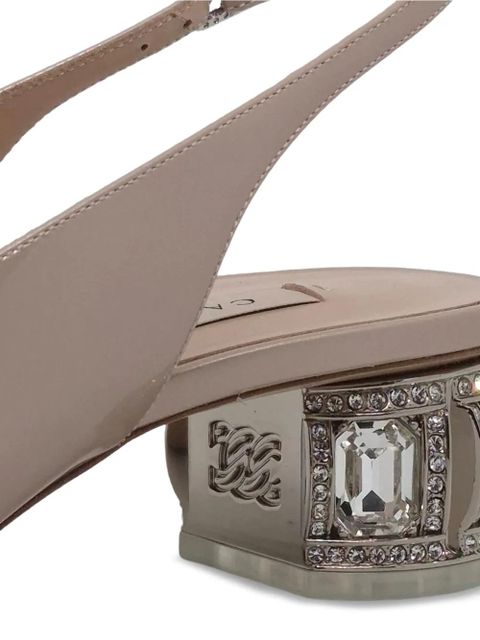 Casadei crystal-embellished slingback pumps - Neutrals