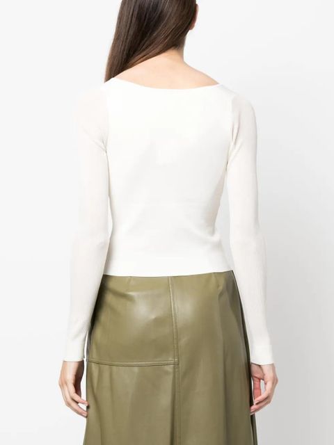 Simkhai sweetheart-neck fine-knit top - White