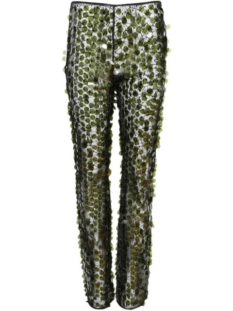 Coperni sequinned flared trousers - Green - zdjęcie produktu nr 1