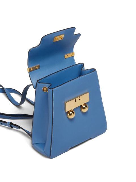 Marni Trunkaroo leather backpack - Blue