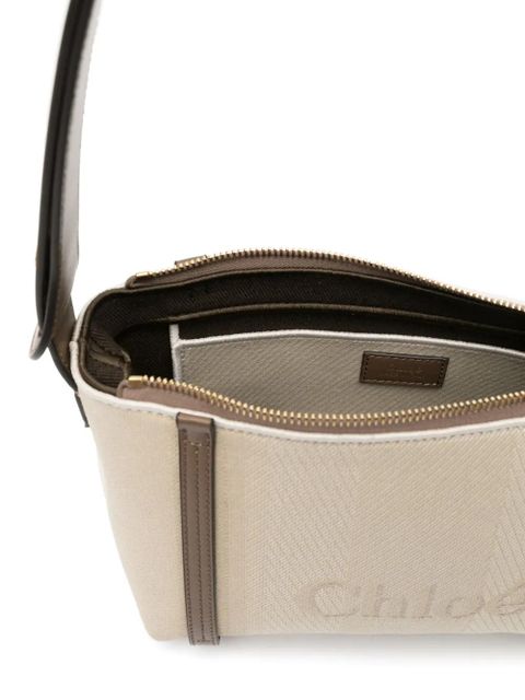 Chloé logo-jacquard shoulder bag - Neutrals