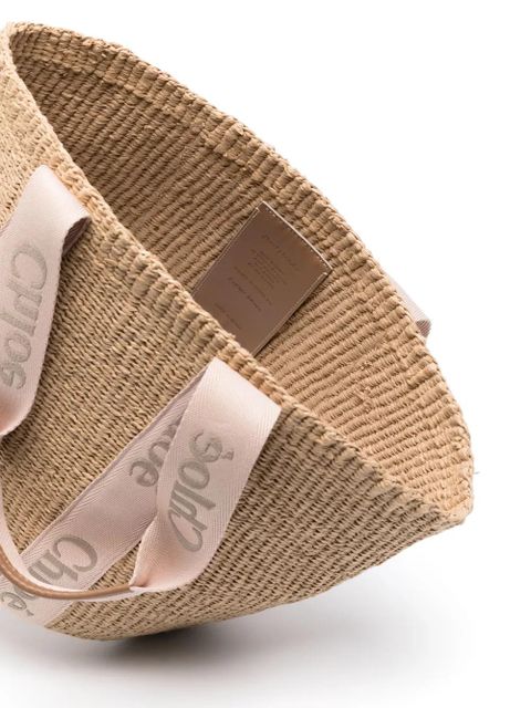 Chloé large Woody tote bag - Neutrals