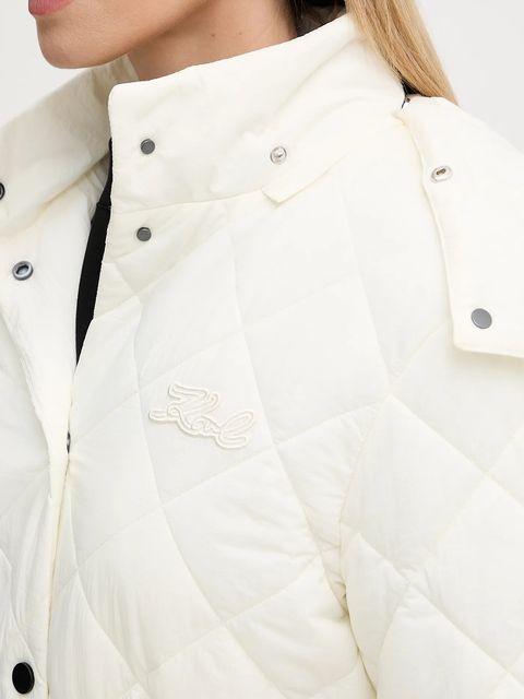 Karl Lagerfeld kurtka kolor biały przejściowa A3W15046