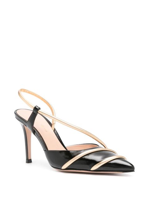 Gianvito Rossi 85mm leather slingback pumps - Black - zdjęcie produktu nr 2